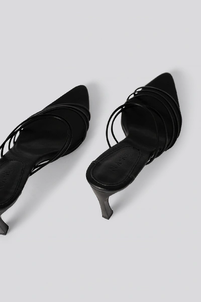 Shop Na-kd Strappy Pointy Sandals - Black