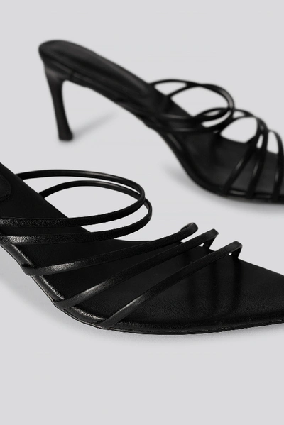 Shop Na-kd Strappy Pointy Sandals - Black