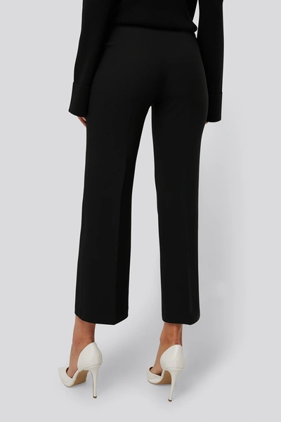 Shop Afj X Na-kd High Waist Pleat Pants - Black