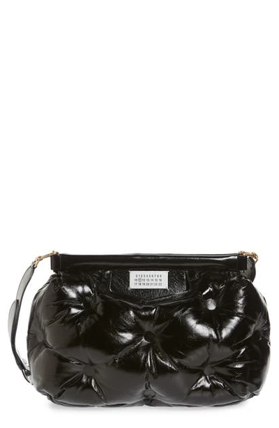 Shop Maison Margiela Glam Slam Leather Convertible Crossbody Bag In Black