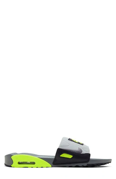 Shop Nike Air Max 90 Sport Slide In Smoke Grey/ Volt/ Black