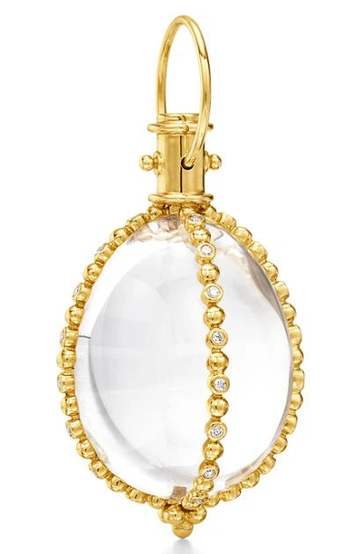 Shop Temple St. Clair Sassini Pave Diamond Amulet Pendant In Crystal/ Diamond