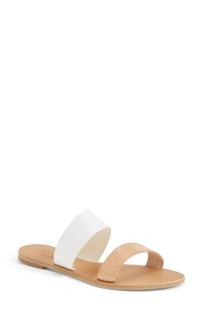 Shop Joie A La Plage 'sable' Leather Slip-on Sandal In White/ Natural