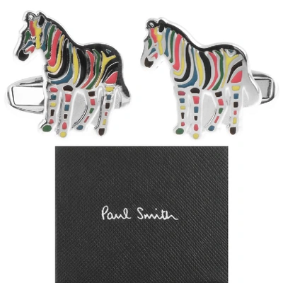 Shop Paul Smith Ps By  Zebra Cufflinks Set Silver