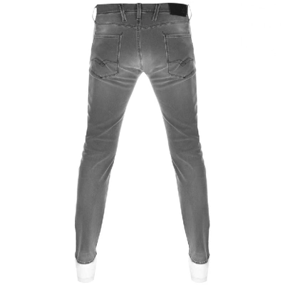 Replay Anbass Hyperflex Slim-fit Stretch-denim Jeans In Grey | ModeSens