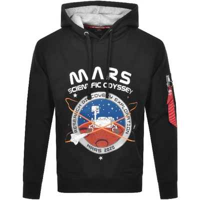 Shop Alpha Industries Mission To Mars Hoodie Black