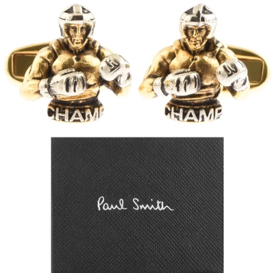 Shop Paul Smith Boxer Cufflinks Set Gold