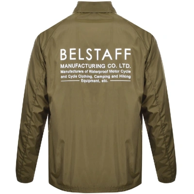 Shop Belstaff Teamster Overshirt Jacket Green