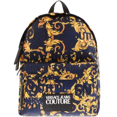 Shop Versace Jeans Couture Baroque Backpack Blue