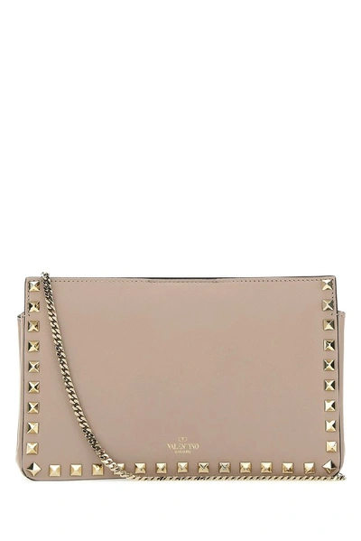 Shop Valentino Garavani Rockstud Clutch Bag In Black