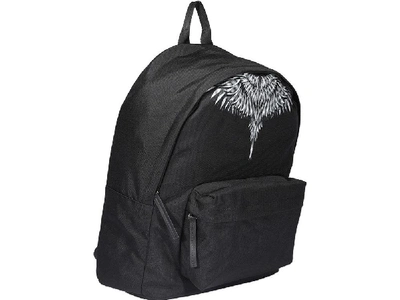 Shop Marcelo Burlon County Of Milan Sharp Wings Print Backpack In Black