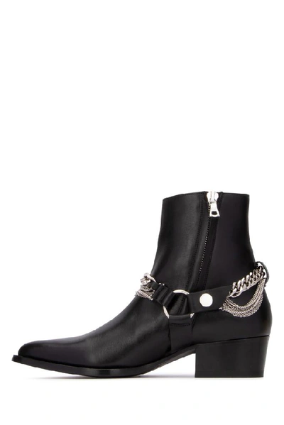 Shop Amiri Chain Detail Ankle Boots In Black