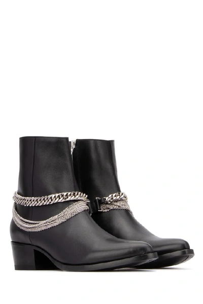 Shop Amiri Chain Detail Ankle Boots In Black