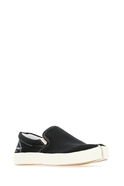 Shop Maison Margiela Tabi Slip On Sneakers In Black