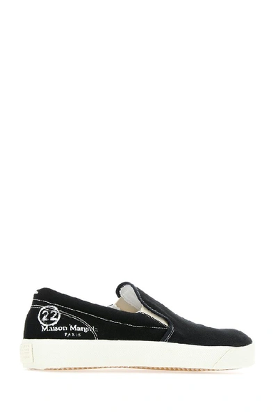 Shop Maison Margiela Tabi Slip On Sneakers In Black