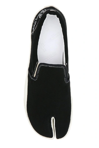 Shop Maison Margiela Tabi Slip On Sneakers In Black