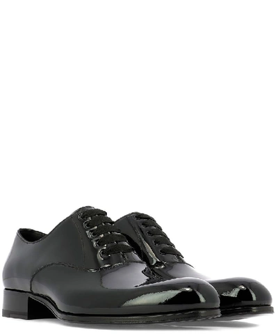 Shop Tom Ford Patent Oxford Shoes In Black