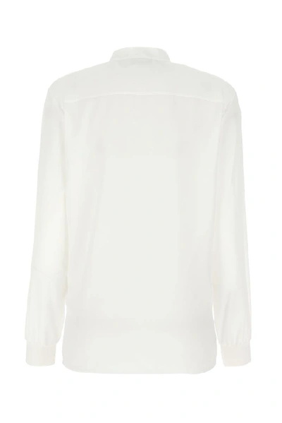 Shop Givenchy Logo Tie Blouse In White