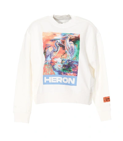 Shop Heron Preston Graphic Printed Sweatshirt In White