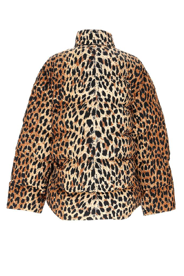 Balenciaga Padded Leopard Print Jacket In Multi | ModeSens