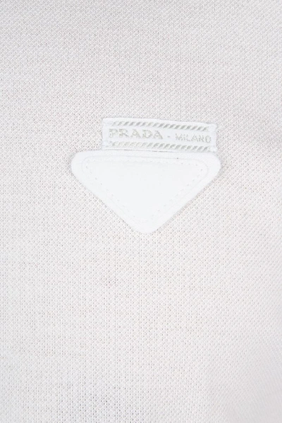 Shop Prada Logo Patch Short In White