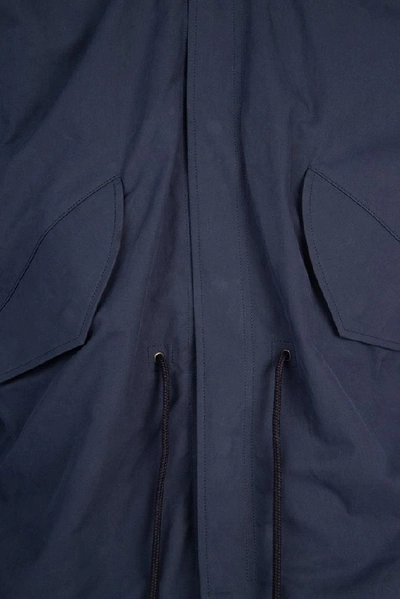 Shop Y/project Y / Project Hooded Drawstring Parka In Navy