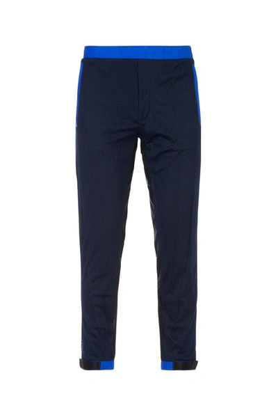 Shop Prada Tapered Track Pants In Blue