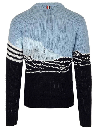 Shop Thom Browne Dolphin And Sea Scenic Jumper In Multi