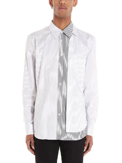 Shop Alexander Mcqueen Striped Shirt In Black&white
