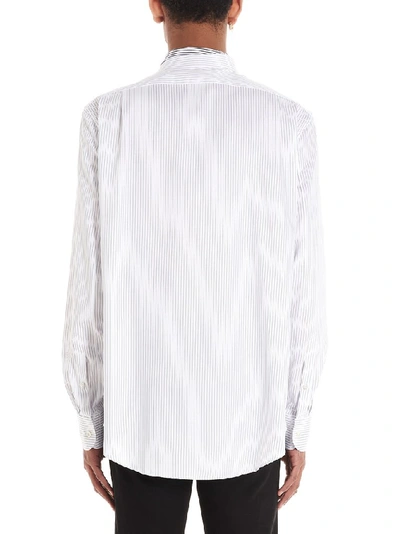 Shop Alexander Mcqueen Striped Shirt In Black&white