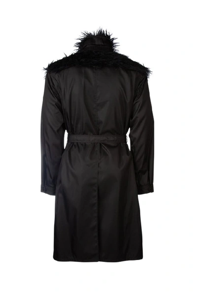 Shop Prada Belted Coat In F0806