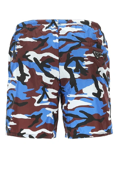 Shop Prada Printed Swimming Shorts In F0007