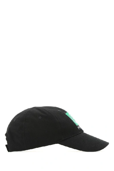 Shop Balenciaga Logo Patch Baseball Cap In Black