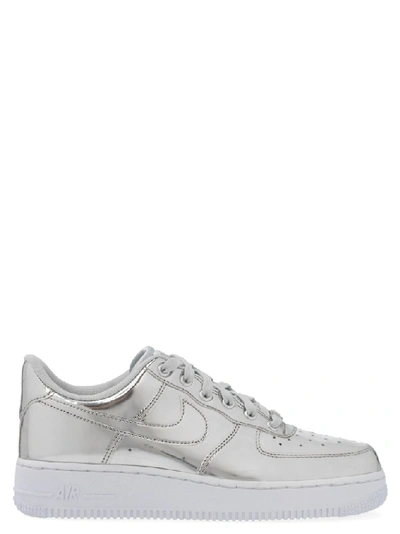 Shop Nike Air Force 1 Sneakers In Silver