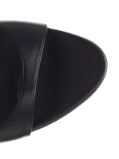 Shop Versace Logo Motif Sandals In Black