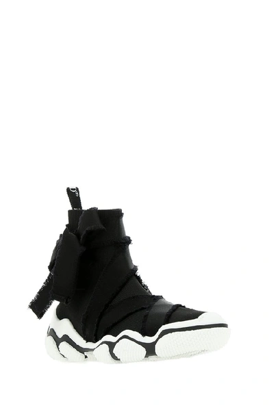 Shop Red Valentino Glam Run Sock Sneakers In Black