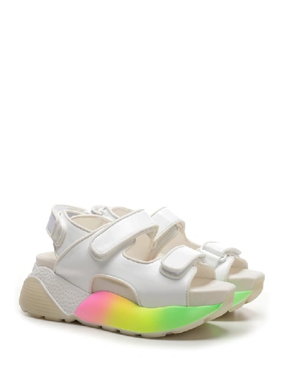 Shop Stella Mccartney Strapped Rainbow Sole Sandals In Multi