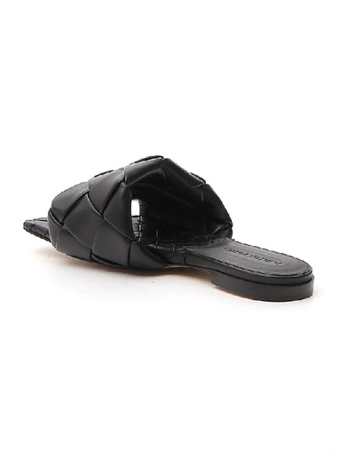 Shop Bottega Veneta Intrecciato Flat Sandals In Black