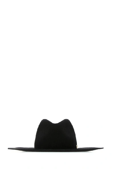 Shop Valentino Vlogo Large Brim Hat In Black