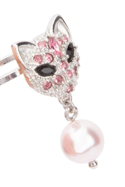 Shop Miu Miu Embellished Cat Ring In F01dy