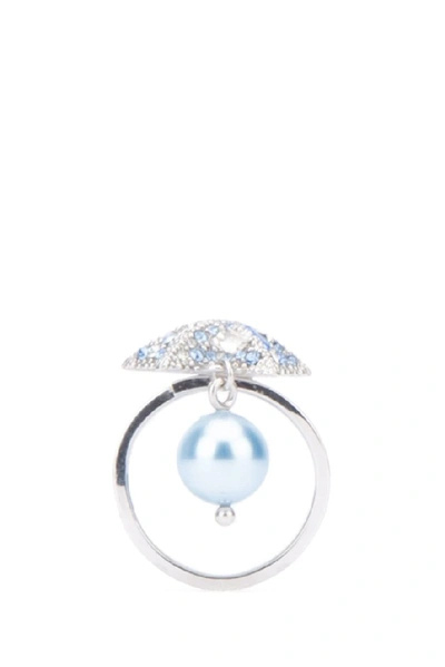 Shop Miu Miu Crystal Embellished Star Ring In F0621