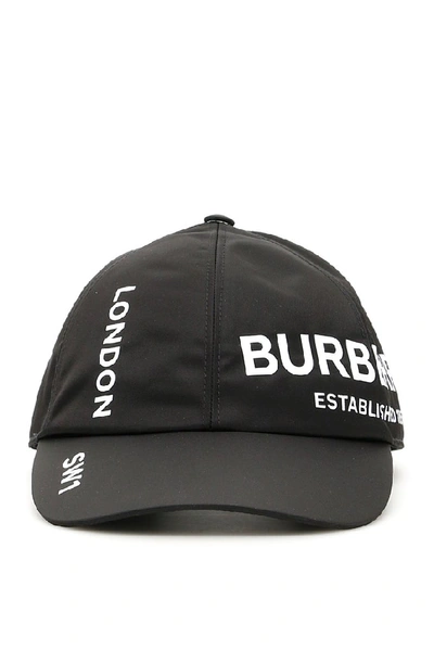 Shop Burberry Horseferry Print Baseball Cap In Black