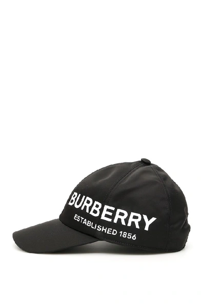 Shop Burberry Horseferry Print Baseball Cap In Black