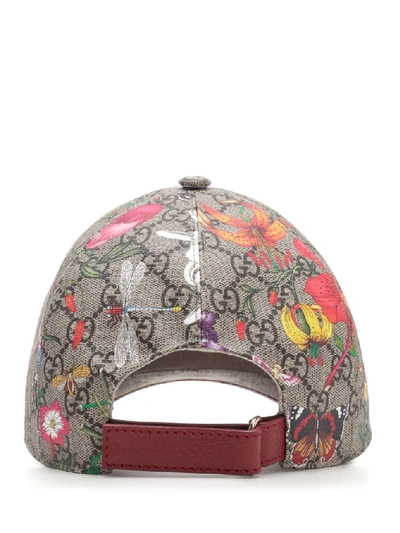 Shop Gucci Gg Flora Printed Baseball Cap In Multi