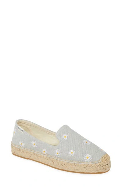 Shop Soludos Daisies Espadrille In Chambray