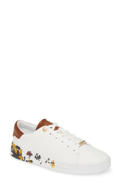 Shop Ted Baker Wenil Sneaker In White Leather