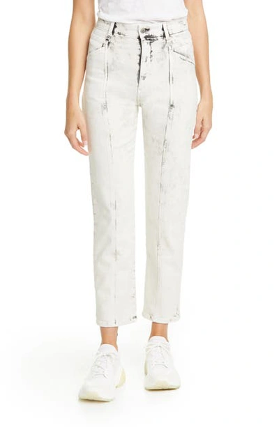 Shop Stella Mccartney Galaxi Acid Wash Ankle Jeans In Smokywhite