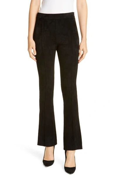 Shop Adam Lippes Stretch Suede Kick Pants In Black