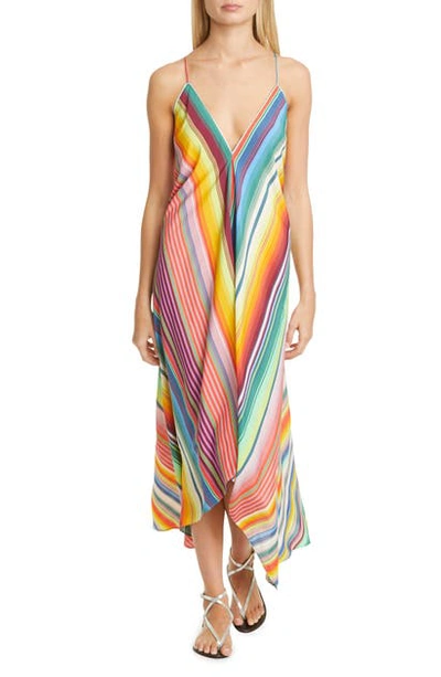 Shop Etro Multi Stripe Cover-up Maxi Dress