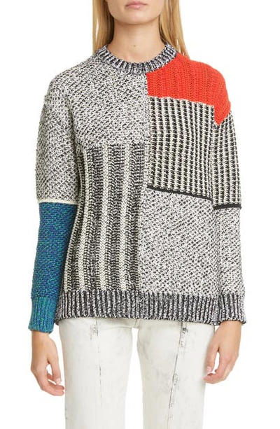 Shop Stella Mccartney Mixed Texture Sweater In Multicolor
